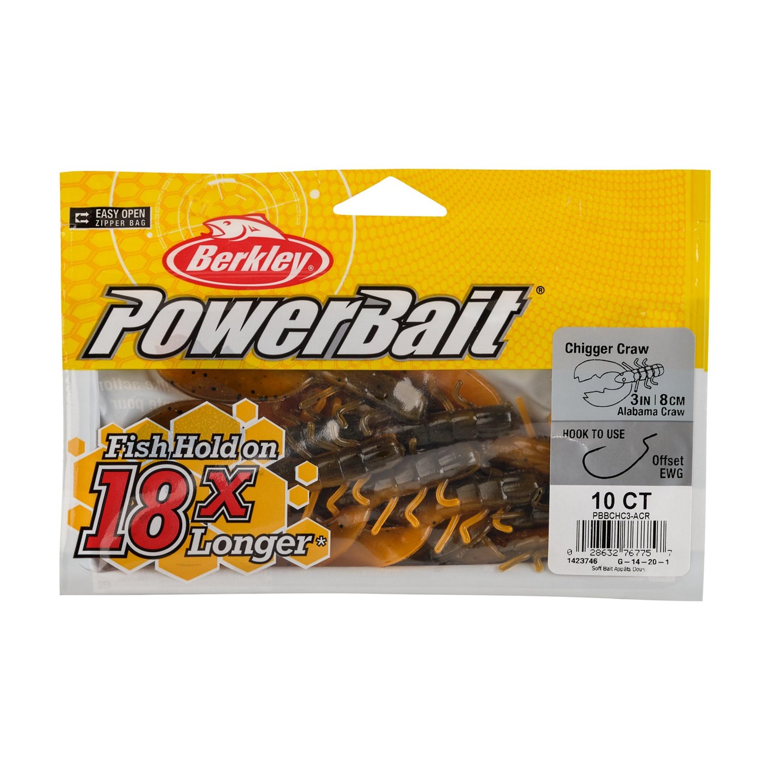 Berkley® PowerBait® 3" Chigger Craw Soft Baits 10-Pack - view number 3